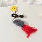 Simulated feather mouse bite-resistant cat toy self-play boredom relief hanging feather teaser wand pet toy
