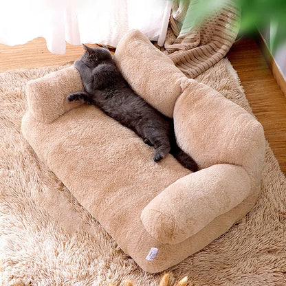 Pet Winter Sofa for Cats and Dogs, Detachable Washable Couch Cover, All-Season Soft Pet Bed, Universal Pet Furniture/Winter/Warm