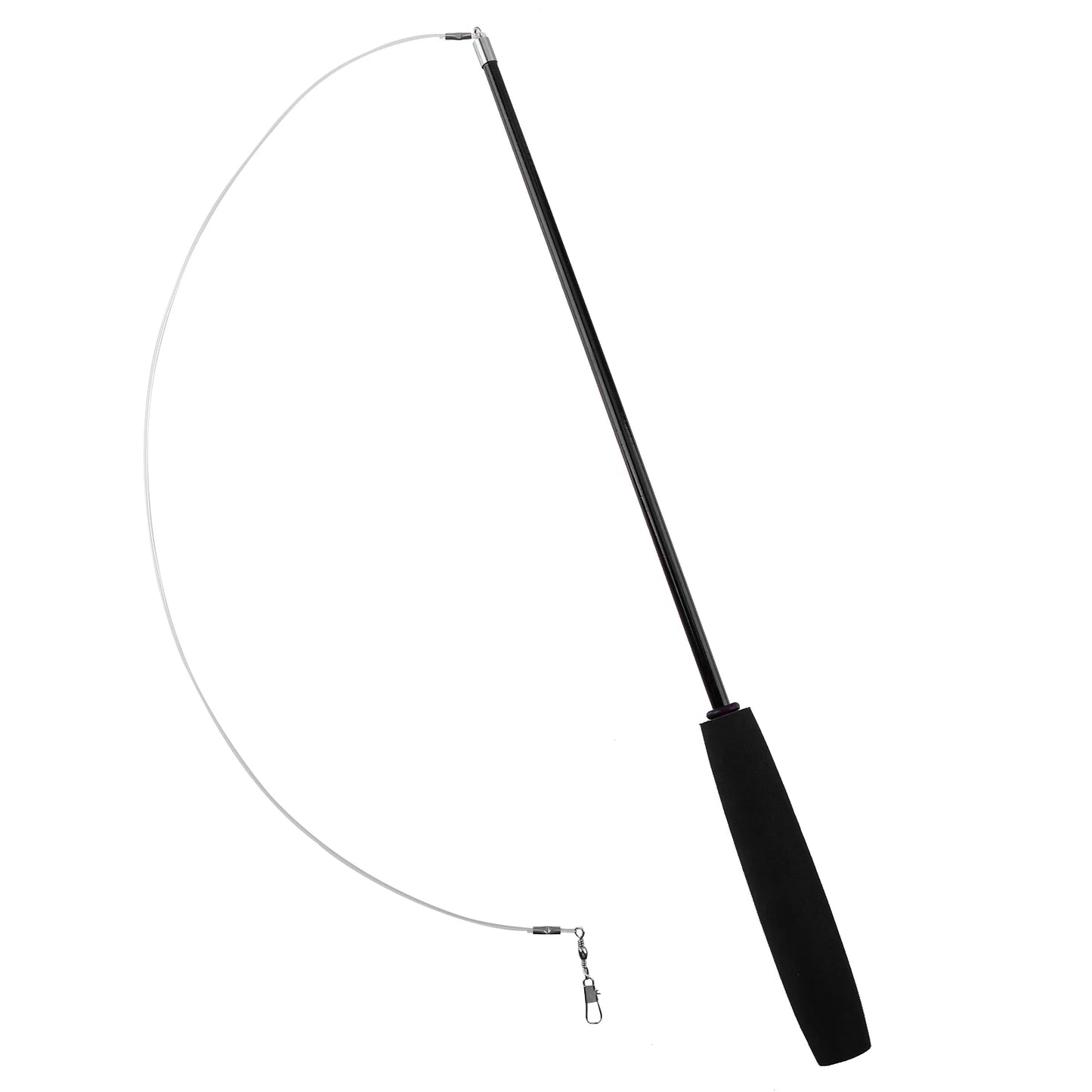 Cat Teaser Wands Three-section Telescopic Fishing Pole Wand Kitten Funny Catcher Teaser Stick Rod Interactive Stick Teaser Toys