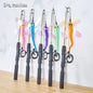 1Pc Telescopic Cat Fishing Rod Toy with Fish & Feathers, Interactive Funny Teaser Wand for Kitten Play