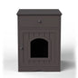Wooden Brown Cat Litter Box Cabinet Furniture Enclosure With Drawer Side Table Pet House Nightstand For Indoor Cats Pet Toilet