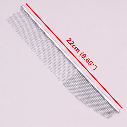 Copper Dog Grooming Combs Pet Boundary Knot Massage Tools Professional Salon Cat Hair Cleaning Crescent High Low Teeth 7817#