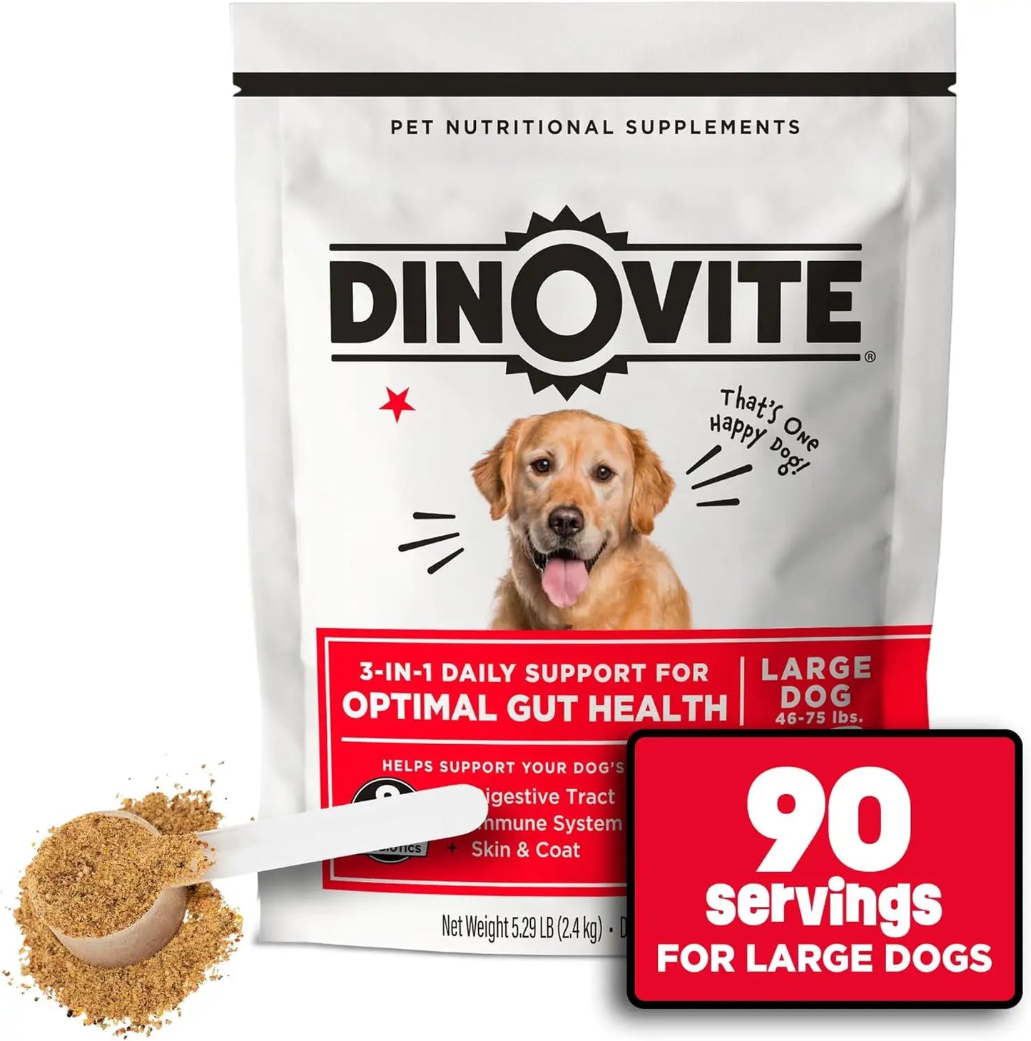 Probiotic Supplement for Dogs, 3, Hot Spot Relief, Skin & Coat Supplement, 90 Day Supply for Large Dogs