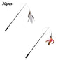 1.8M Cat Teaser Four Section Expandable Cat Fishing Rod Toy with Catnip Interactive Teaser for Kittens Petshop Accessories Durab