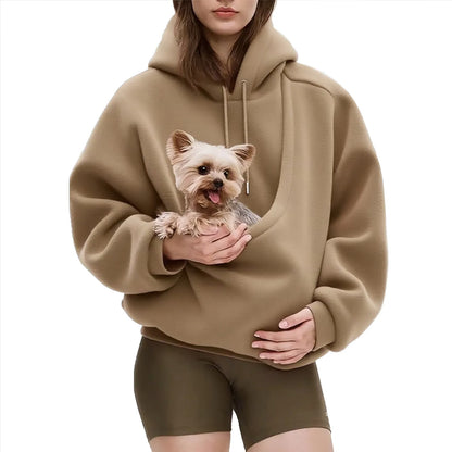 2026 Autumn Winter Hoodie Kangaroo Dog Pet Holder Carrier Big Pouch Pocket Pullovers Sweatshirt Animal Pouch Hood Sweatshirt