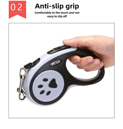 Cat telescopic leash overlength leash pet harnesses effort-saving handle safe walking the dog outdoors explosion-proof dog leash