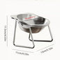 Stable Raised Cat Bowls Elevated 15° Neck Guard Dog Bowls Shatter-resistant 304 Stainless Steel Cat Food Bowl for Puppy and Cat