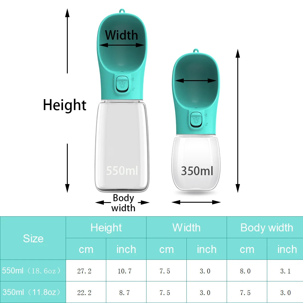 Portable Dog Water Bottle for Small Big Dogs Bowl Outdoor Walking Pet Travel Water Dispenser Feeder with Lanyard Puppy Supplies