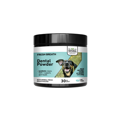 Mint Herbal Pet Teeth Powder - Anti-Tartar Formula for Dogs & Cats, Freshens Breath & Promotes Oral Health Naturally.