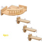 Wooden Cat Tree Tower Cat Wall Furniture Climbing Shelves Perches Sisal Scratcher Hammock Steps and Ladder Indoor Cats Walk Gym