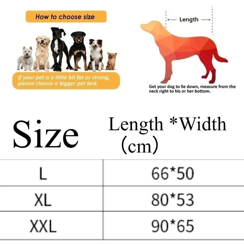 Large Winter Dog Bed Square Plush Cat Nest Kennel All Season Washable Dog Sofa Waterproof Mattress Cat Bed for Medium Dogs