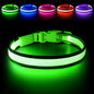 USB LED Dog Collar Lights - Adjustable Comfortable Soft Mesh Safety Collar Dogs, Colorful Lights for Nighttime Visibility
