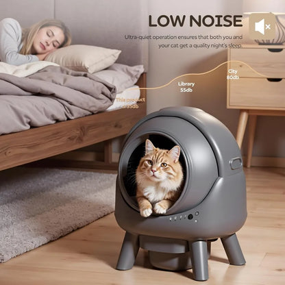 Self Cleaning Litter Box for Multiple Cats | Automatic with App Control | Odor-Free Waste Disposal & Dual Safety Sensors