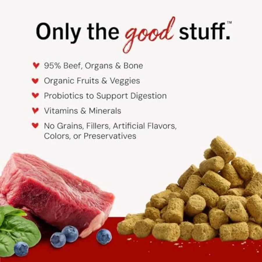 Freeze-Dried Raw Meal Mixers- Dog Food Topper and Mixer - Made with 95% Grass-Fed Organs and Bone - Perfect for Picky Eaters -