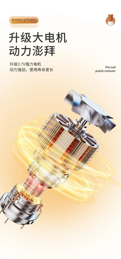 Popular Pet Electric Nail Grinder with Led Light to Illuminate the Blood Line, Suitable for Cats and Dogs, Electric Nail Clippers, USB Charging, Two-Speed Adjustment