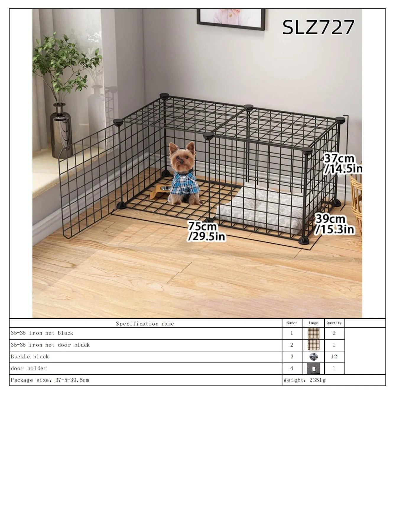 Dog Cage for Medium-Sized Dogs, Small Dogs, Indoor Teacup Dogs, Teddy, Labrador Villa Fence with Toilet, Dog Supplies