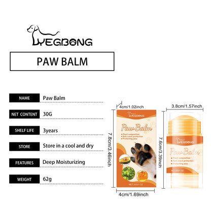YEGBONG Pet Paw Care Cream Deep Nourishing Foot Pad Relieve Dry Skin Prevent Paw Pad Cracking Soothing Moisturizing Pet Paw Balm