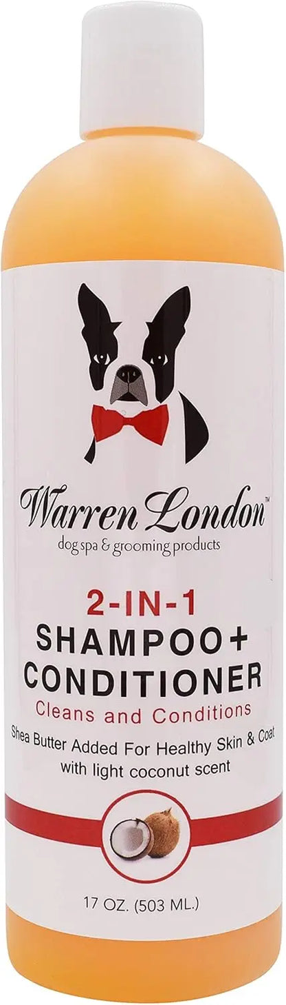 2-in-1 Pet Shampoo & Conditioner for Dogs & Cats | Soothes Dry Itchy Skin | Dandruff Control | 17oz | Made in USA