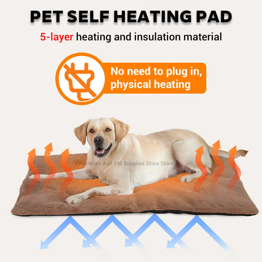 Self-Heating Pet Pad – Washable Anti-Slip Thermal Kennel Mat for Small & Medium Dogs & Cats - Pet Suppie