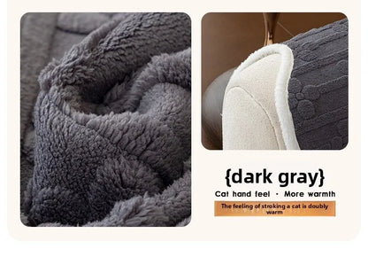 Thicken Plush Sofa Covers Winter Warm Universal Couch Mat Retro Style Anti-slip Sofa Seat Pad Decor for Living Room 방석쿠션
