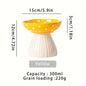 Resin Mushroom Cat Bowl: Tall, 300ml capacity, suitable for cats - ideal for feeding and drinking festivals