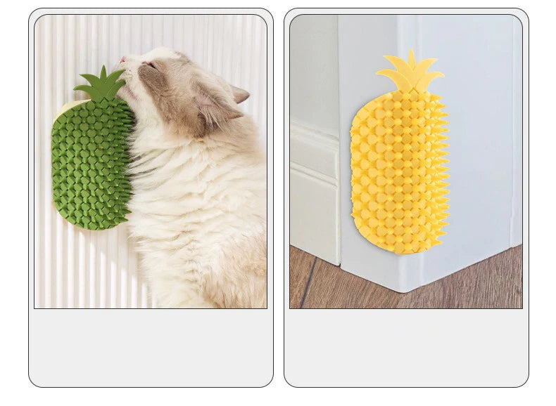 Cat Scratcher Massager Pet Hair Removal Massage Comb Kitten Wall Corner Self Cleaning Rubbing Grooming Brush Cats Accessories