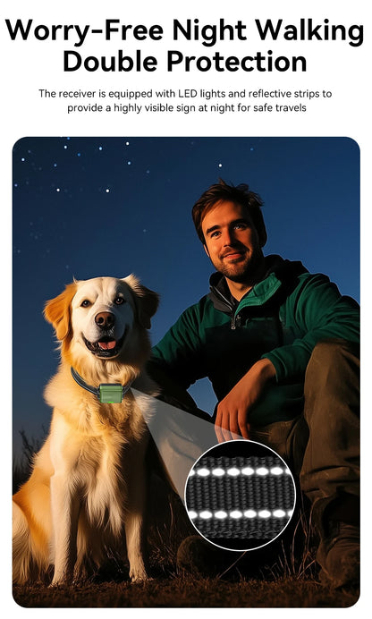 ROJECO Electric Dog Training Collar IPX7 Waterproof Dog Bark Stop Collar With Remote Control Rechargeable Anti Barking Device