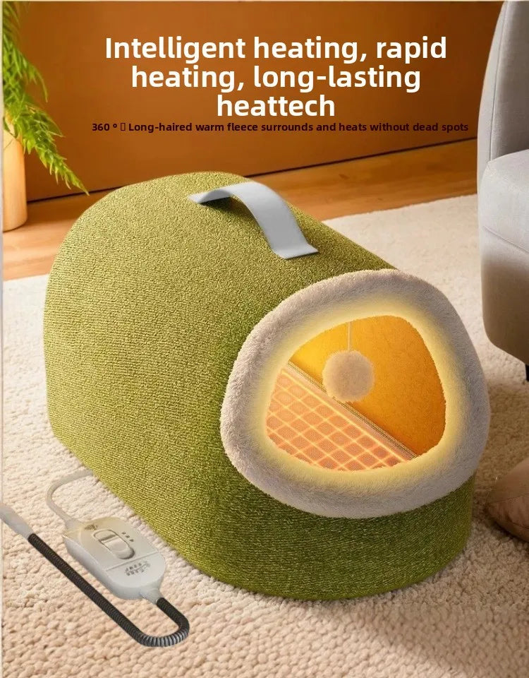Heating Cat House, Cat Nest, Electric Blanket, Winter Warmth, Closed Temperature Control, Cat Safety Nest, Pet Sleeping Supplies