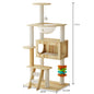 Multi-Level Cat Tree Condo – Modern Indoor Cat Furniture with Plush Bed Double Space Capsule Scratch Posts & Cozy Hideouts
