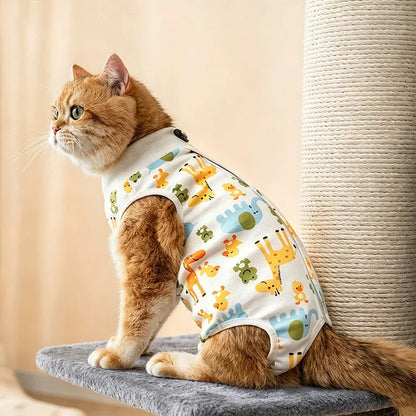 Cat After Surgery Anti Licking Breathable Cat Clothes Surgery Recovery Suit Female Cat Spay Recovery Suit Kitten Onesie for Cats