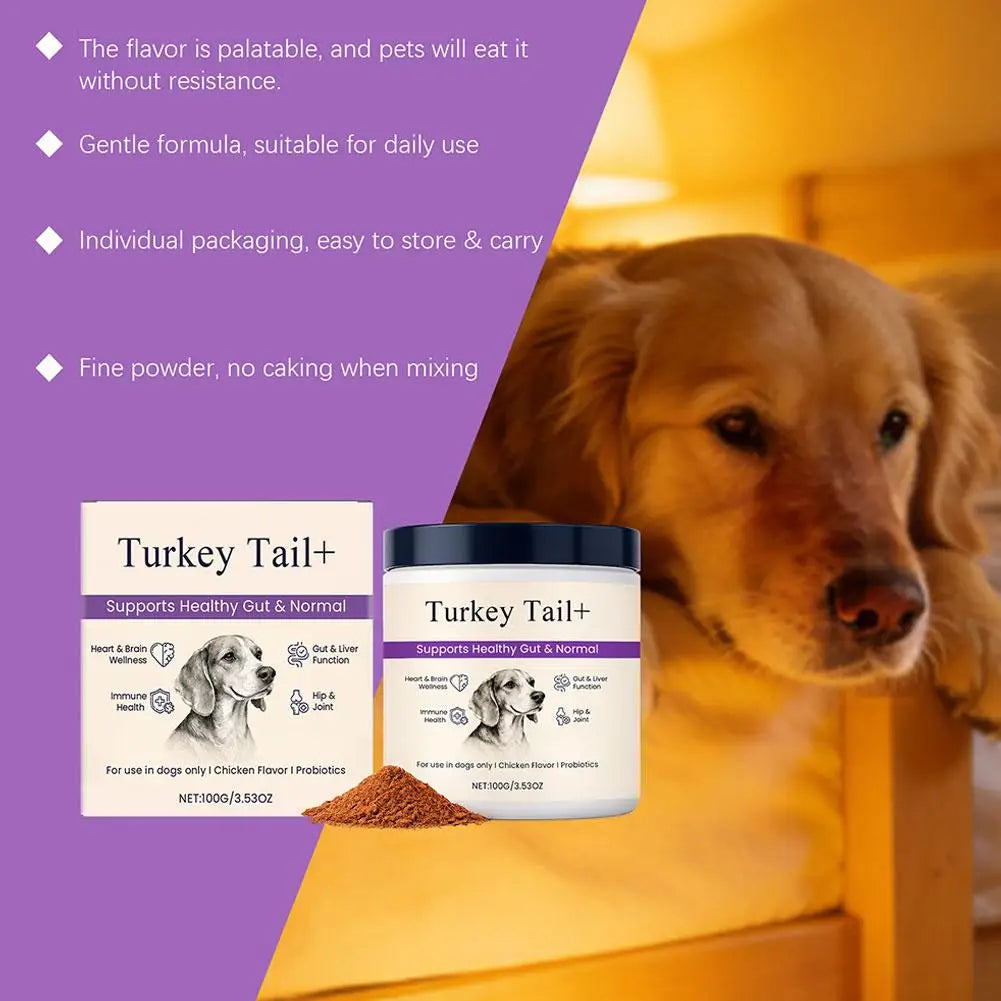 1/3PCS Dog Gut Health Powder 100g Probiotic Intestinal Support Bacon Flavor Chicken Meal Digestive Aid Joint Comfort Immune Care