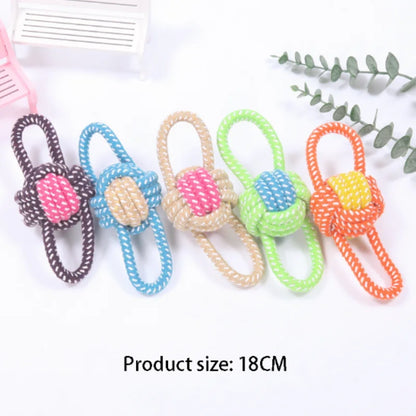 Mini Dog Toys Interactive Cotton Rope Chew Ball Toothbrush Puppy Toy for Teething Large Small Dogs Pet Accessories
