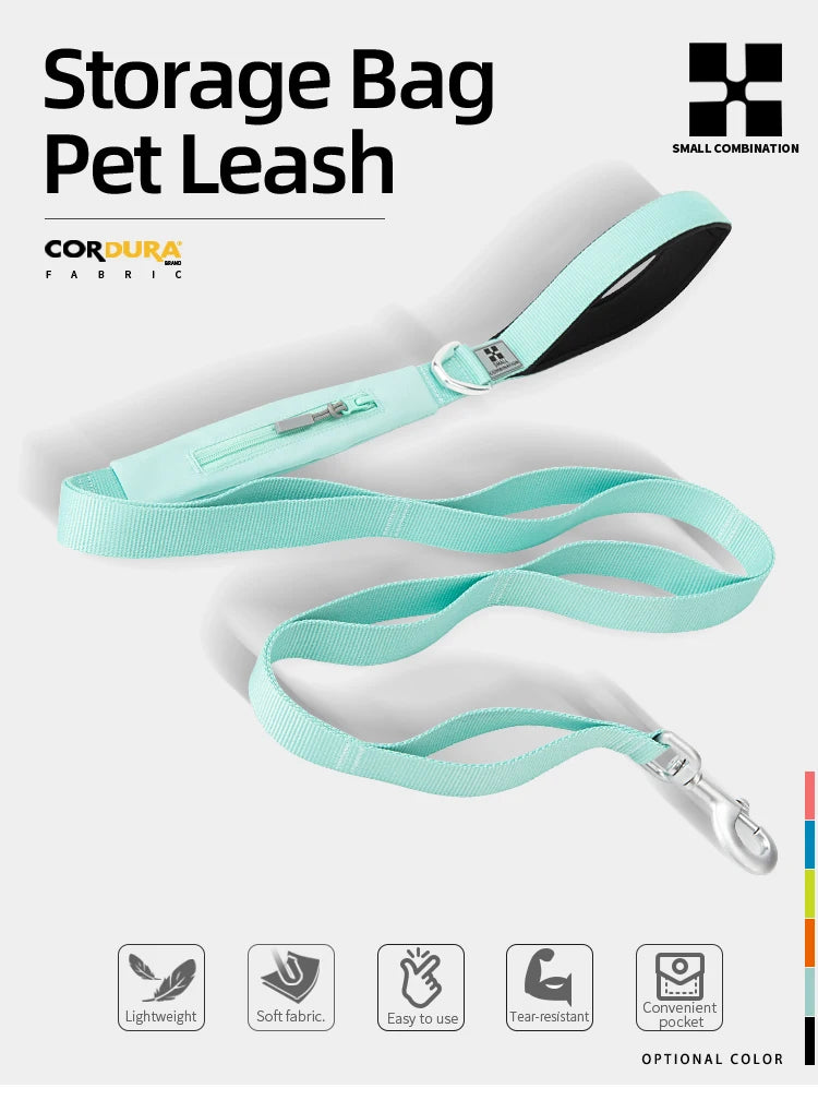 SMALL COMBINATION Lightweight Dog Leash for Small, Medium, Large Double Handle Dog Leash Puppy Pocket Designer running Pet Leash