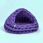 Cute Cat Bed Nest Small Dog Kennel Winter Thick House Weaving Pet Puppy Sleeping Bag Super Soft Cat Sleeping Bed Pet Cushion