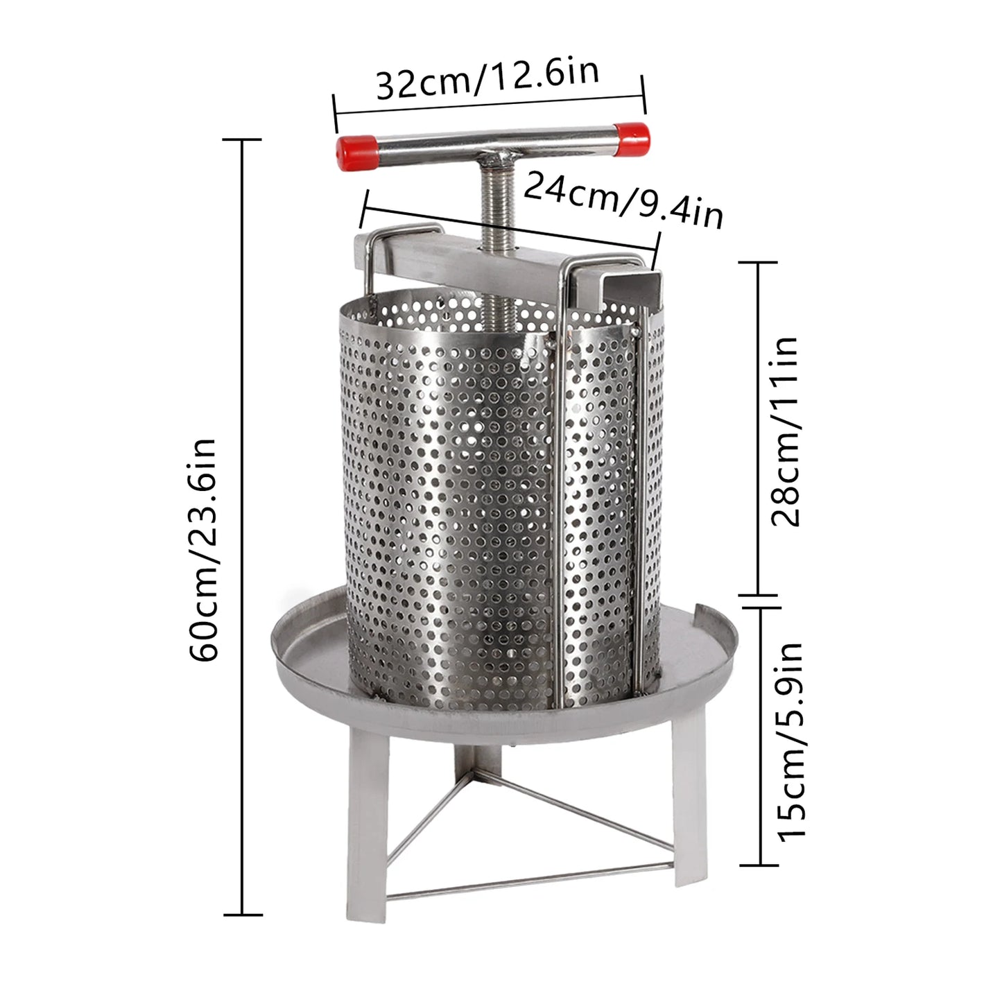 Manual Honey Press, Honey Extractor Machine, Beekeeping Tools for Home Use, Food Grade Stainless Steel Manual Honey Processor