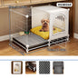 Dog Cage for Small and Medium-Sized Dogs, Indoor Household Use, Teddy Bichon Dog House with Tray, Integrated Toilet, Cat Cage, Dog Fence