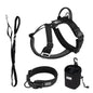 SMALL COMBINATION Large Dog Collar Harness and Leash Sets No pull Reflective Medium dog chest vest Pet German Shepherd Training