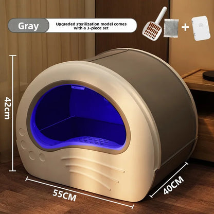 Self Cleaning Cat Litter Box Extra Large Fully Enclosed Drawer Dual Side Doors Odor Control  Cat Toilet Arenero Gato Pet Items