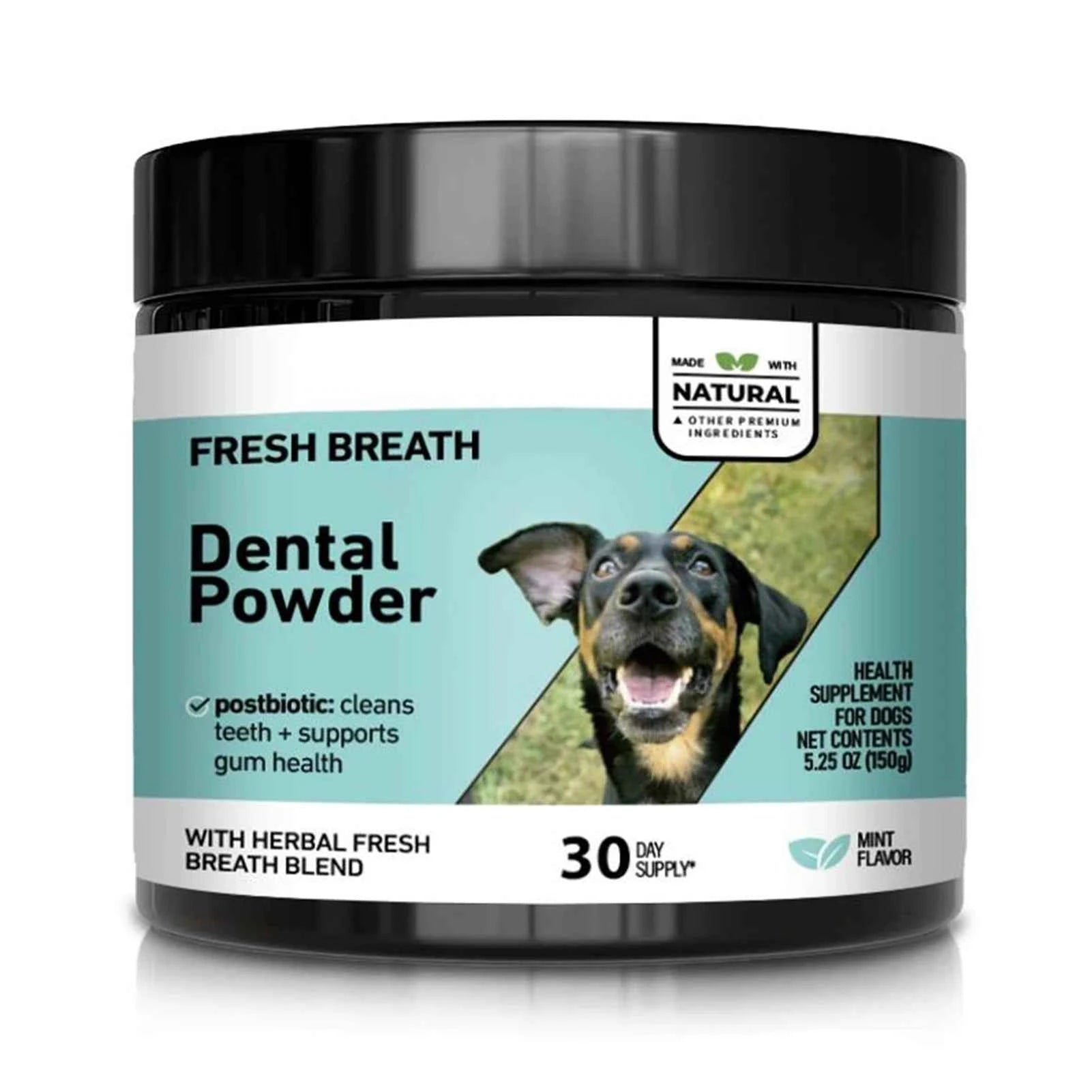Dog Breath Freshener Dental Powder for Teeth Cleaning Plaque Off Dental Care for Dogs Tartar Remover for Teeth with Kelp Mint