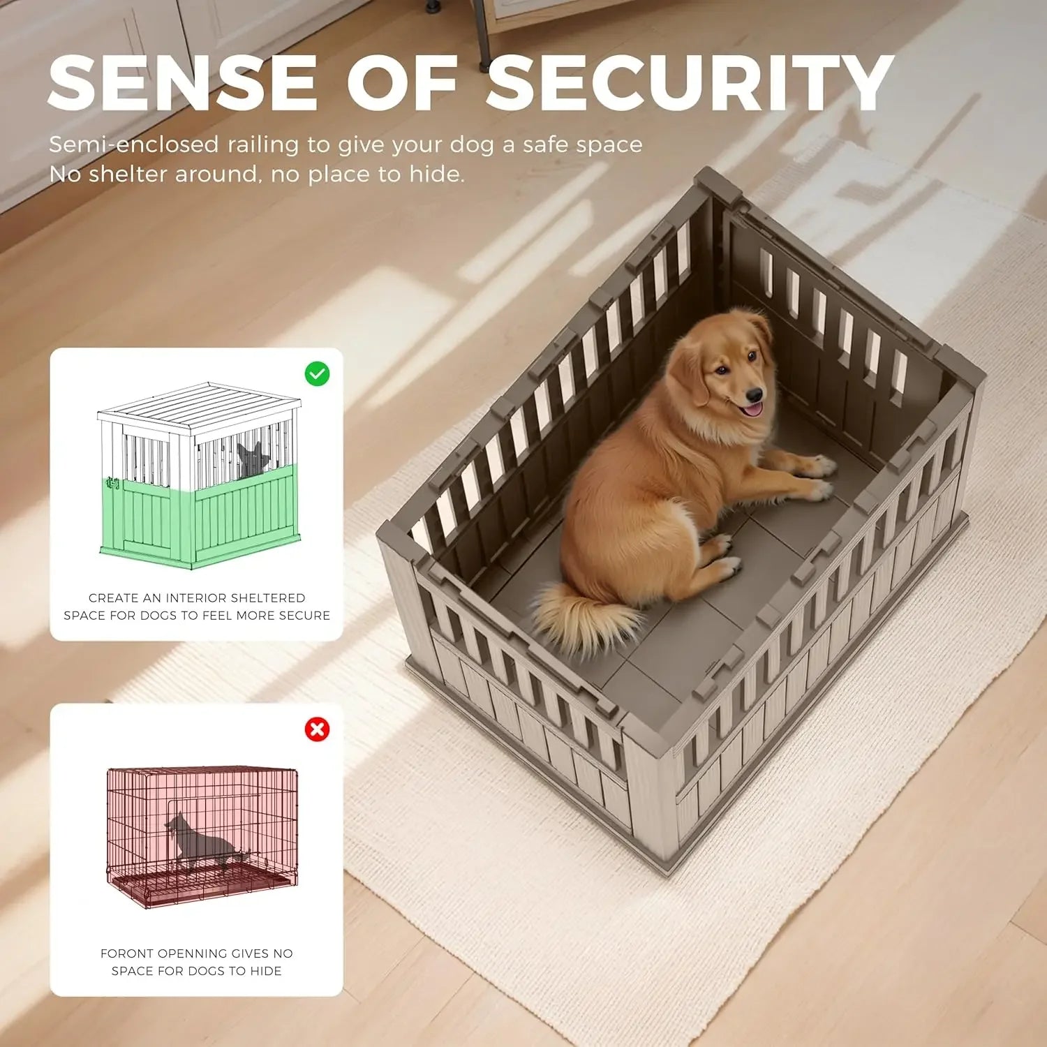 Dog Crate End Table - Lockable Kennel for Small/Large Dogs, Modern Indoor Furniture Nightstand  (39.37 * 28.35 * 32.83 Inch)