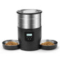 4.5L Intelligent Pet Feeder With Two Stainless Steel Bowls Button & WiFi APP Control Cat/Dogs Timed Food Automatic Dispenser