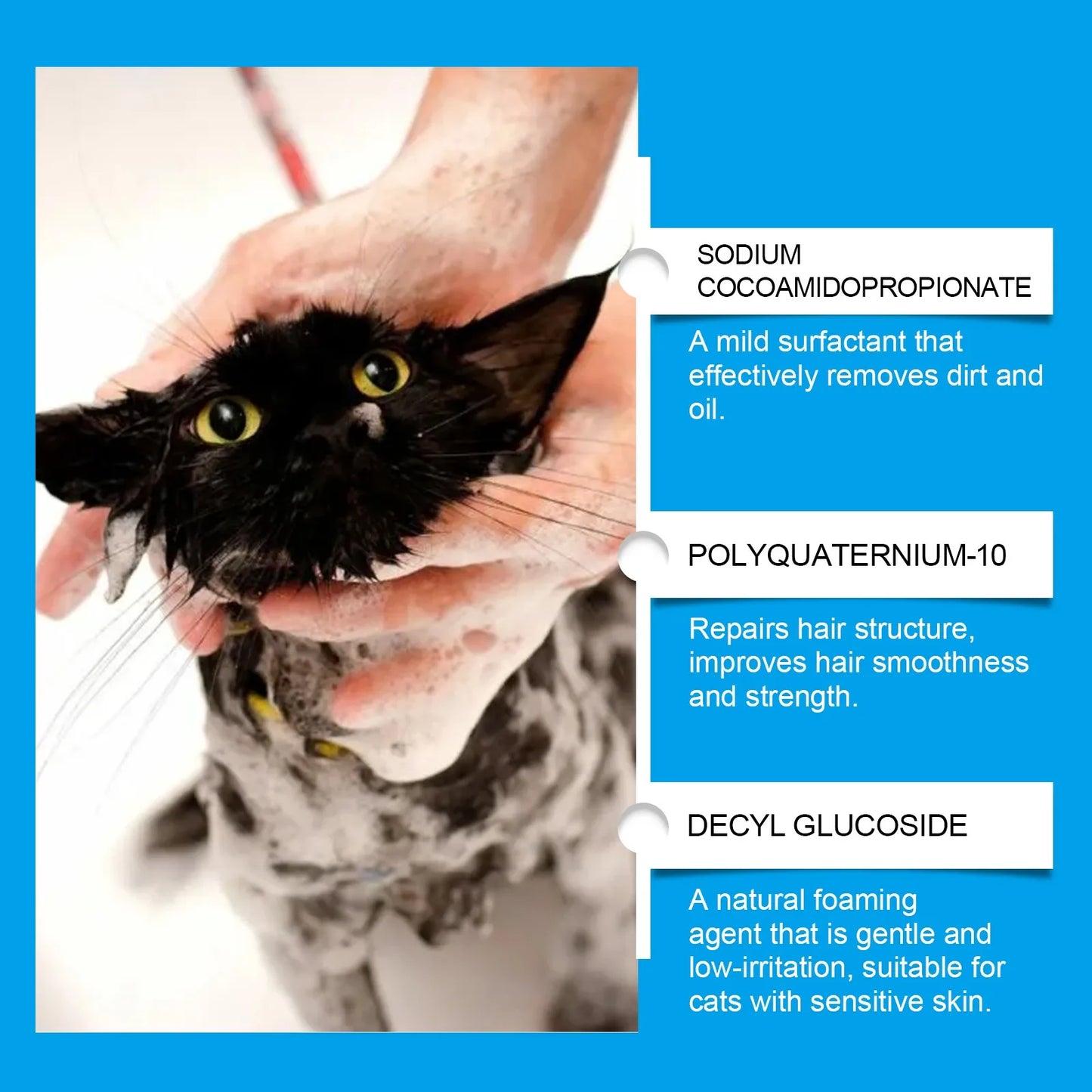 Waterless Cat Shampoo With No Need To Rinse Foam To Clean Cat Leave-in Foam Is Gentle And Non Irritating,60ml