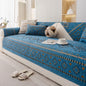 Chenille Sofa Cover Anti-slip Geometric Couch Slipcover Winter Warm ArmChair Protector for Living Room 1/2/3/4 Seater L Shaped