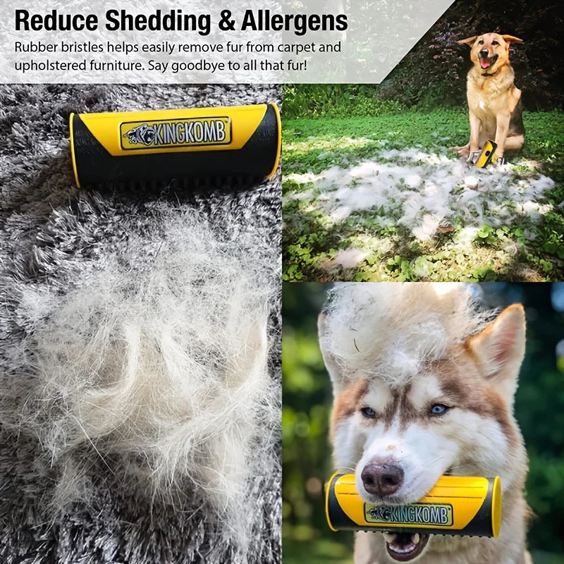 ABS Stainless Steel Pet Hair Remover Brush, Double Sided Grooming Tool for Sofa Carpet Dog Cat Shedding Accessories