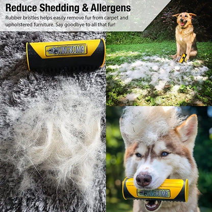 ABS Stainless Steel Pet Hair Remover Brush, Double Sided Grooming Tool for Sofa Carpet Dog Cat Shedding Accessories
