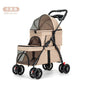 Double Decker Pet Stroller for 2 Dogs Cats, Lightweight Foldable Travel Carrier, Detachable Upper/Lower Pet Trolley for Outdoor