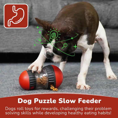 Dog Puzzle Toy Elliptical Track Rolling Increase Intelligence Ball Leaky Food Develop Good Habits Durable Interactive Pet Toys