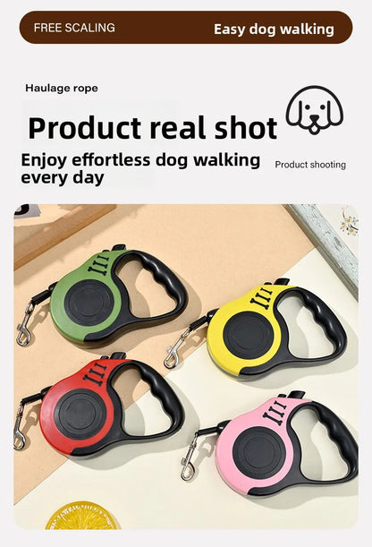 Pet Supplies Button Automatic Telescopic Leash, Super Strong Pulling Force Dog Walking Leash, Explosion-proof Dog Flushing Leash