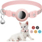 Airtag Cat Collar, Breakaway Cat Airtag Collar with QR Tag & Reflective Lightweight Kitten Collar for Apple Air tag GPS Tracker