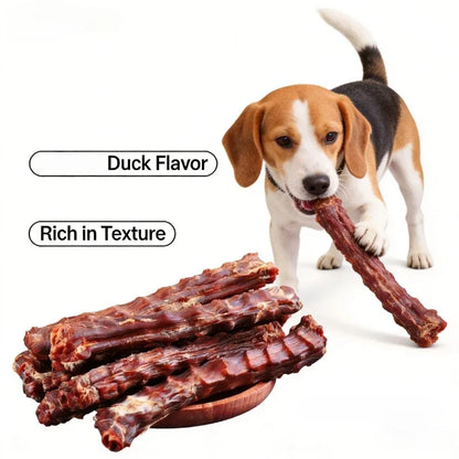 200g Air-Dried Duck Neck Dog Treats Delicious Flavor Natural Teeth Cleaning Dental Care Chews for Dogs